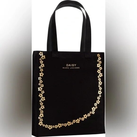 MARC JACOBS DAISY BLACK TOTE 16" x 13" - Picture 1 of 5